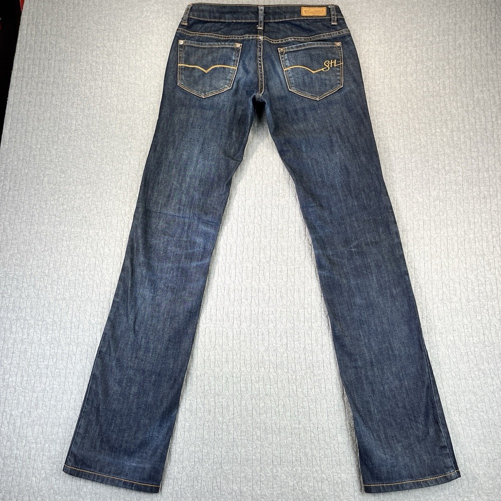 Silvian Heach Women (42/29X33) low rise Slim fit straight leg‎ blue jeans pants - Picture 3 of 12